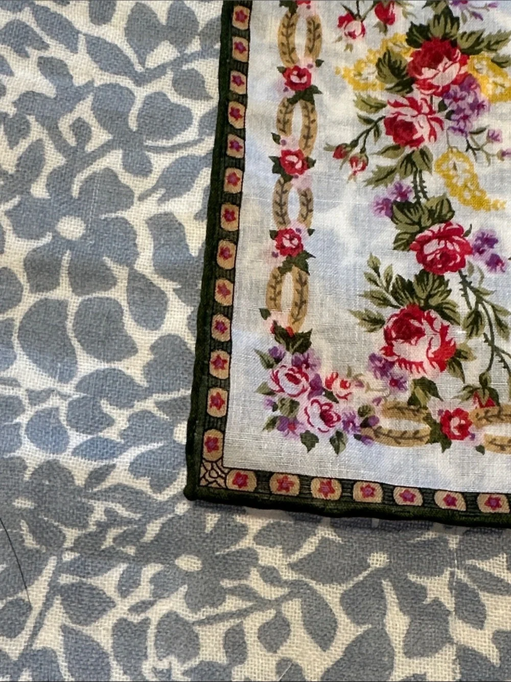 Christian Dior Floral Silk Hair Scarf/Handkerchief - NEW